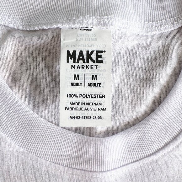 OH FUDGE! Christmas Custom Printed White Short Sleeve Tee Size Medium NWoT - Picture 4 of 4